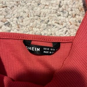 Shein crop top size XS, hot pink, only worn once. $5